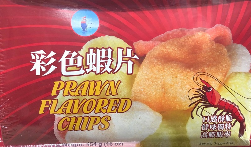 16 oz Prawn Shrimp Flavored Chips Quick Frying Snack Party Appetizer Uncooked gallery