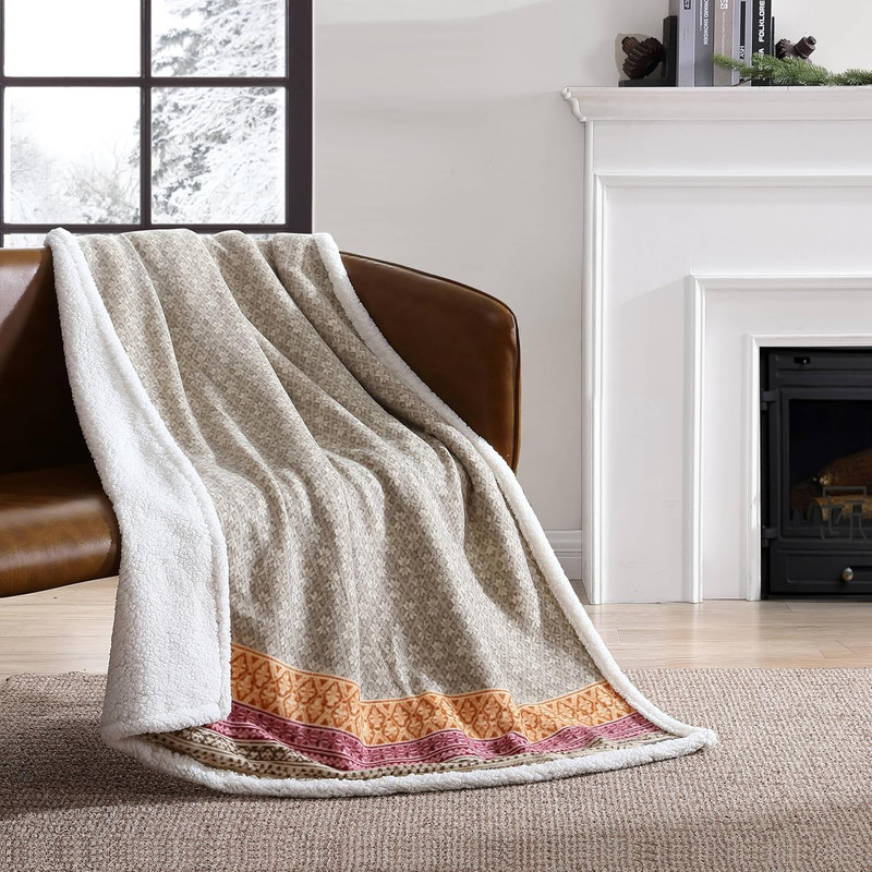 Eddie Bauer - Throw Blanket, Super Soft Reversible Sherpa & Brushed Fleece Beddi gallery