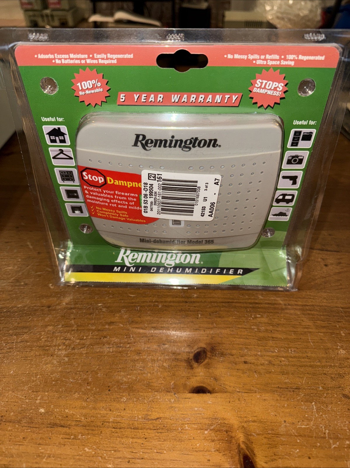 Remington Model Mini-Dehumidifier Absorbs Excess Moisture No Batteries Required gallery
