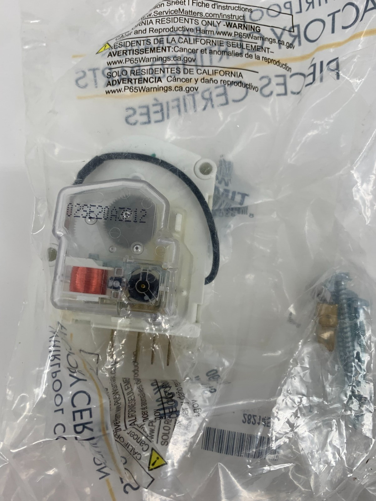 Whirlpool W10822278 Refrigerator Defrost Timer gallery