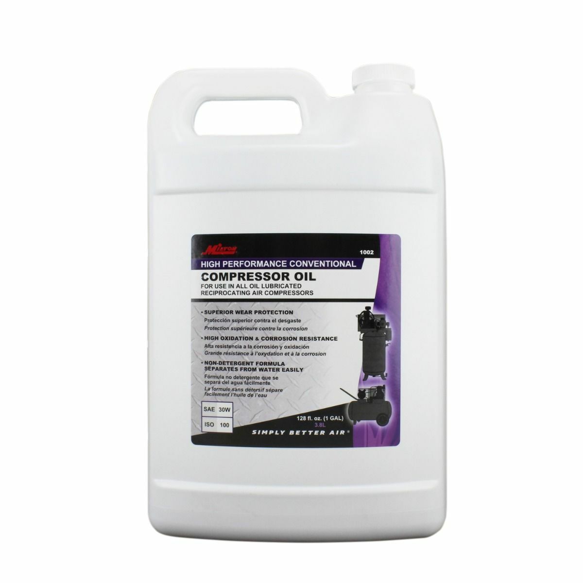MiltonÂ® High-Performance Conventional Air Compressor Oil, 1 gal. gallery
