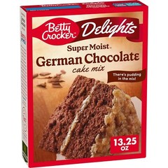 Delights Super Moist German Chocolate Cake Mix, 13.25 Oz. (Pack Of
