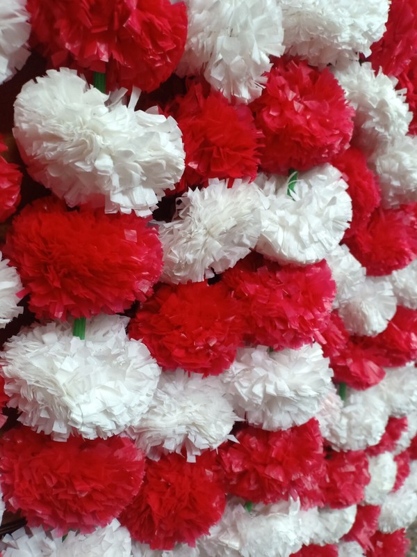 100Pcs Set Artificial Marigold Flower Garlands Diwali Indian Wedding Decoration gallery
