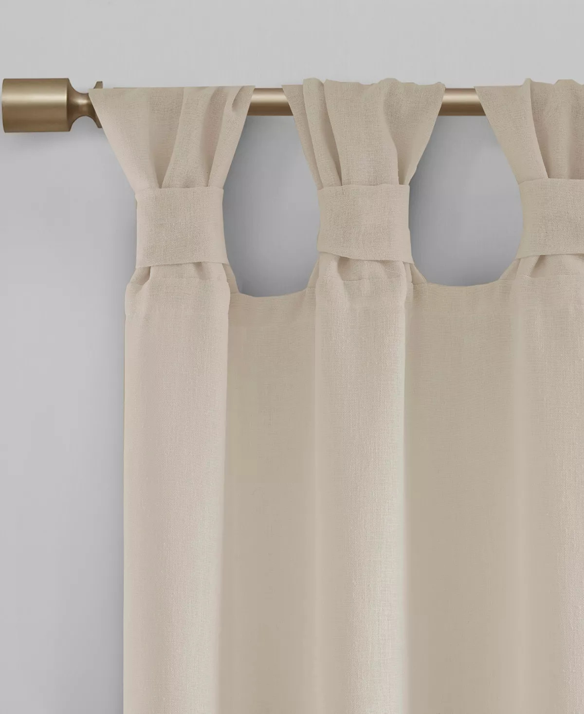 2 Madison Park Rosette Floral 63 Inch Twist Tab Window Curtain Panel in Linen gallery