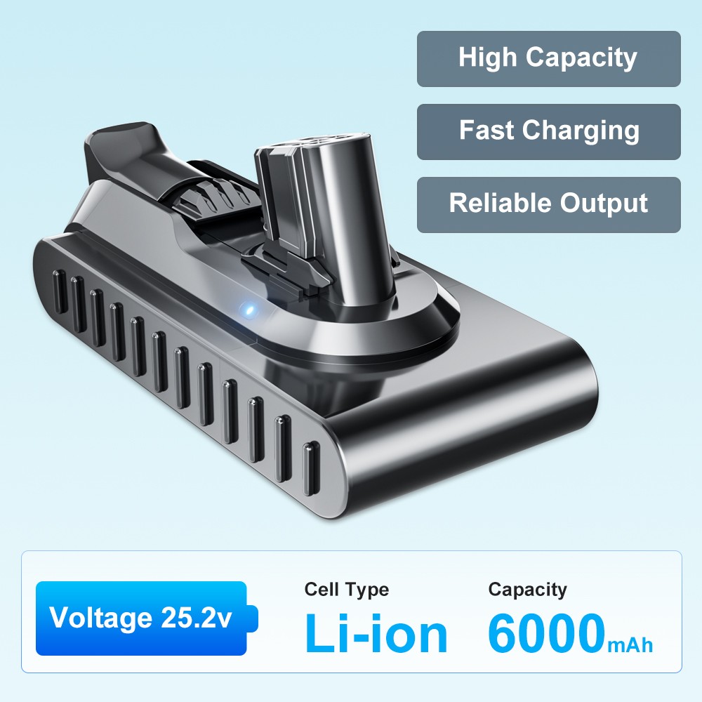25.2V 9.0Ah Replacement V12 Battery For Dyson V12 Detect Slim Fluffy SV46 Vacuum gallery