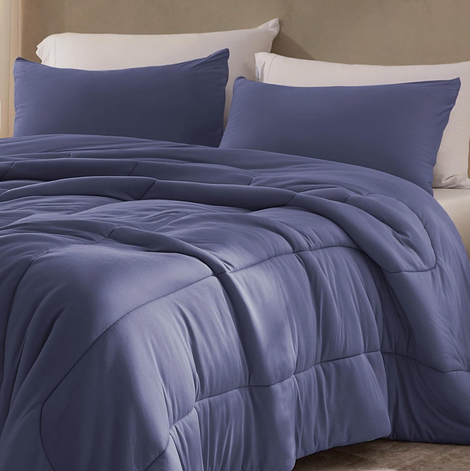 SLEEP ZONE Full Size Comforter Set, Breathable Jersey Knit Soft Duvet Insert ... gallery