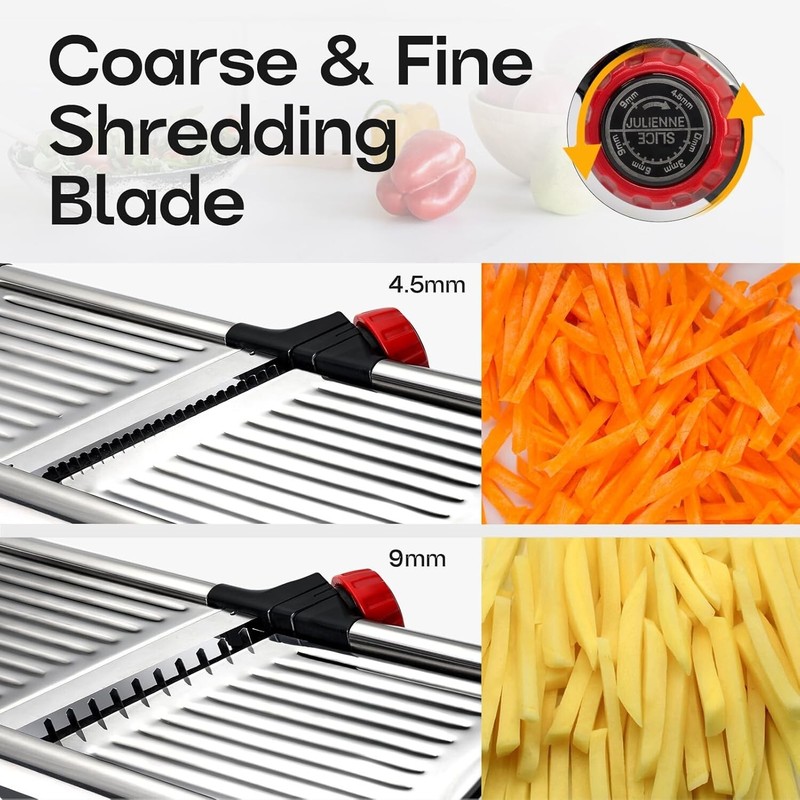 Adjustable Stainless Steel Mandoline Food Slicer Kitchen Fruit Vege Chopper Cutt gallery