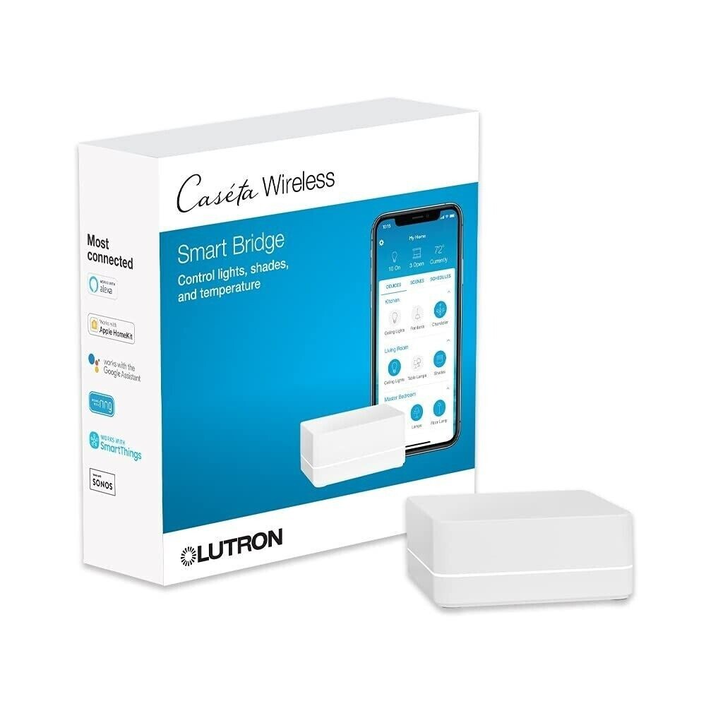🔥Lutron Caseta Smart Lighting Smart Hub for Light Bulbs and Fans,L-BDG2-WH🔥 gallery