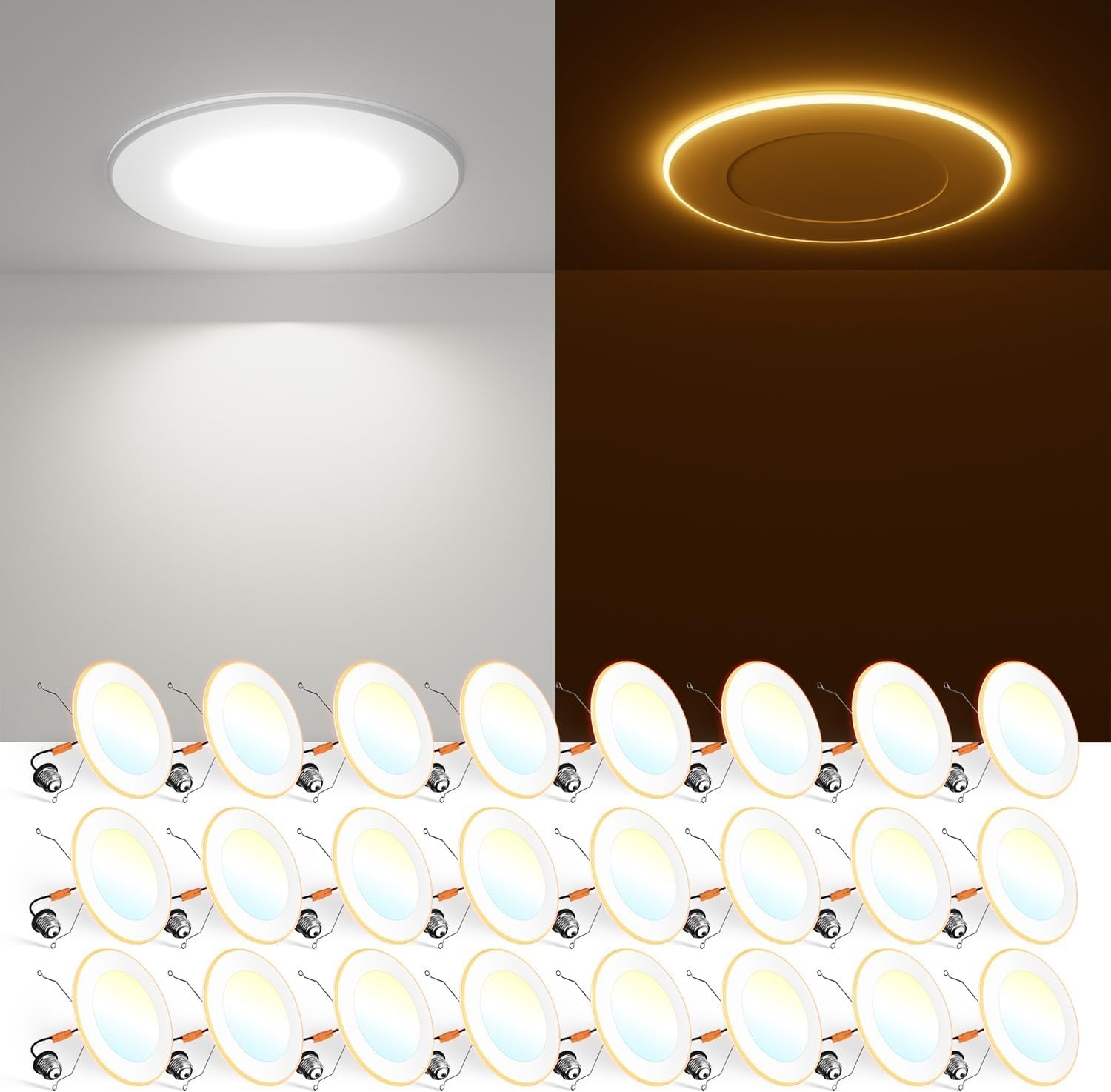 FREELICHT 24 Pack 5/6 Inch LED Can Lights 2700K 3000K 4000K 5000K 6000K ETL FCC gallery