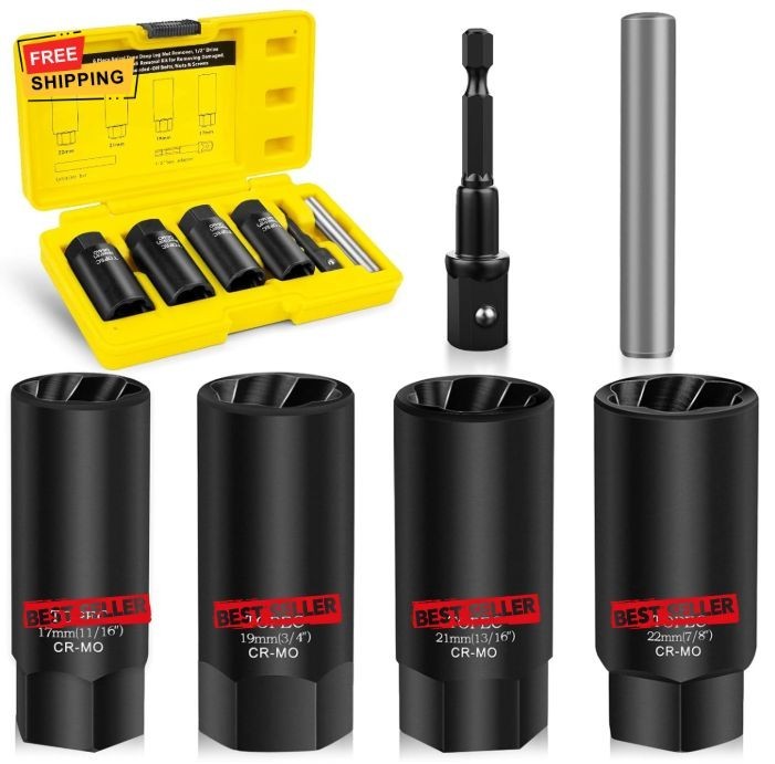 Juego extractor tuercas 1/2", 6 piezas, 17-22mm, para pernos dañados o redondead gallery