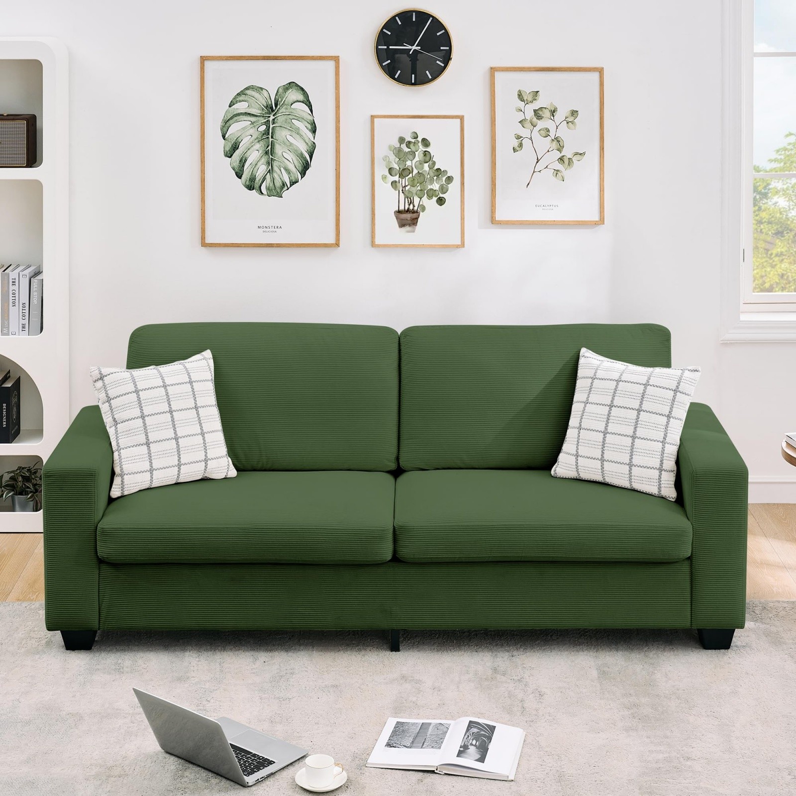 83" Loveseat Sofa Couch for Living Room Corduroy 2 Seater Seat for Small Spaces gallery