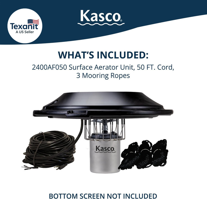 1/2HP Surface Aerator -120V with 50 Ft Electric Power Cord | Efficient Surface A gallery