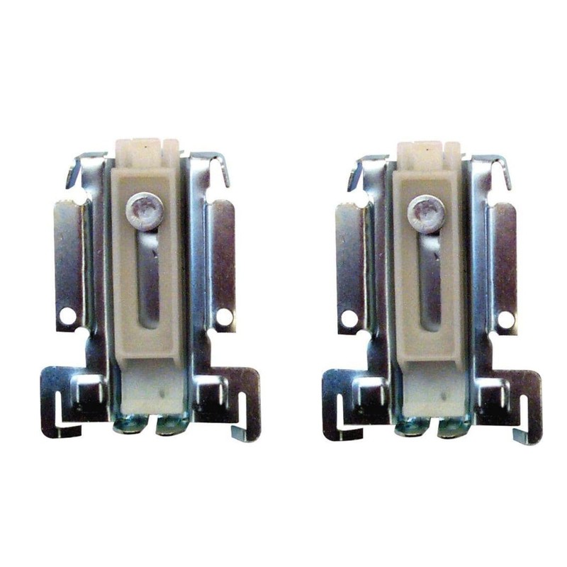 2 Count Silver Closet Door Guide Assembly Sliding Door Replacement Hardware gallery