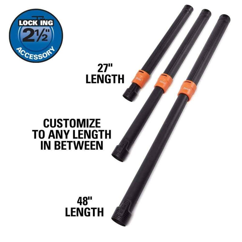 2-1/2 In. Locking Telescoping Extension Wand Accessory Shop Vac Attachment for R gallery