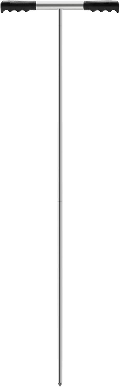 Stainless Steel Soil Probe Rod,48 Inch Adjustable Ground Probe Rod with T-Han... gallery