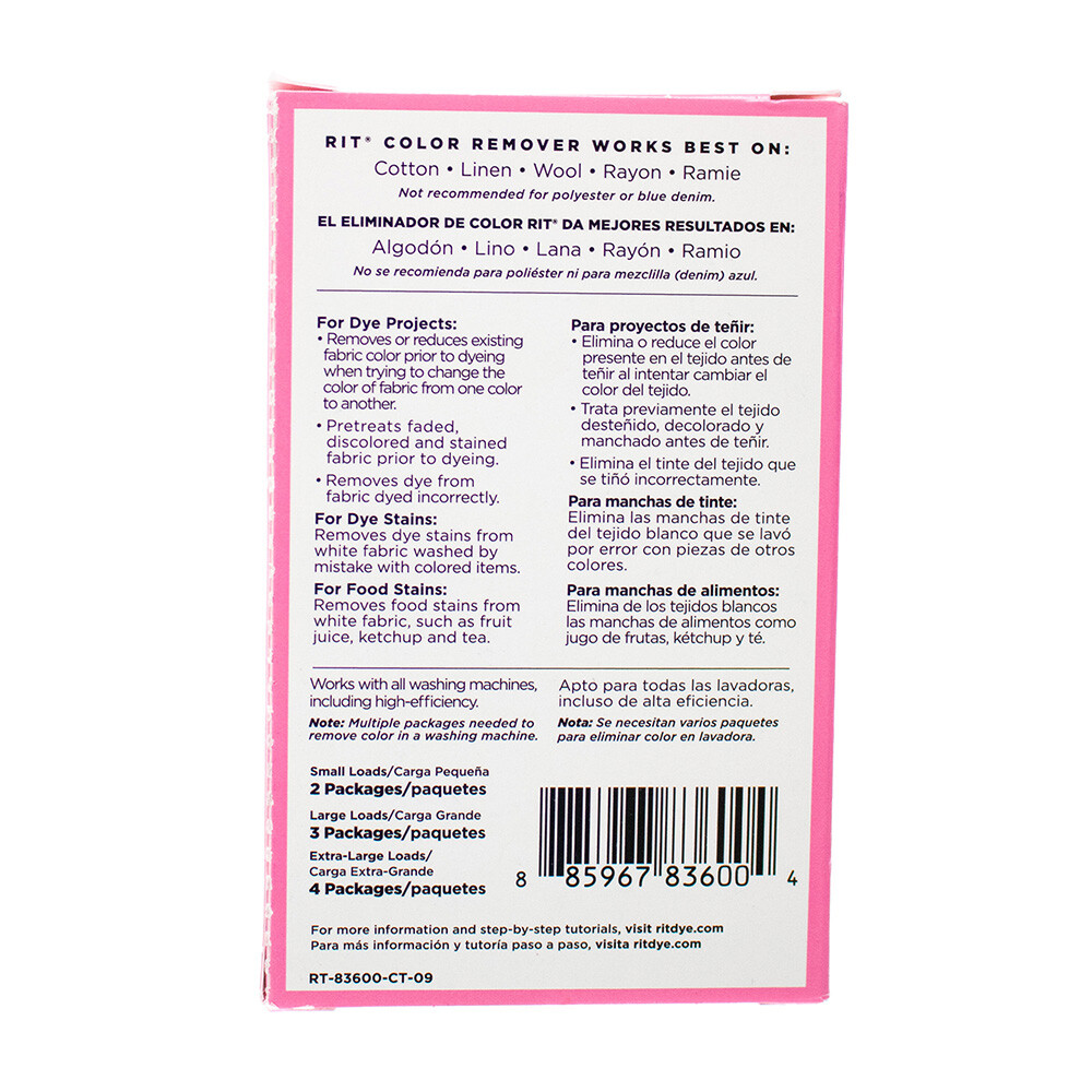 Craft County RIT DYE Powder - Color Remover - 2.0 Oz - BUY 5, Get 2 FREE !!!! gallery