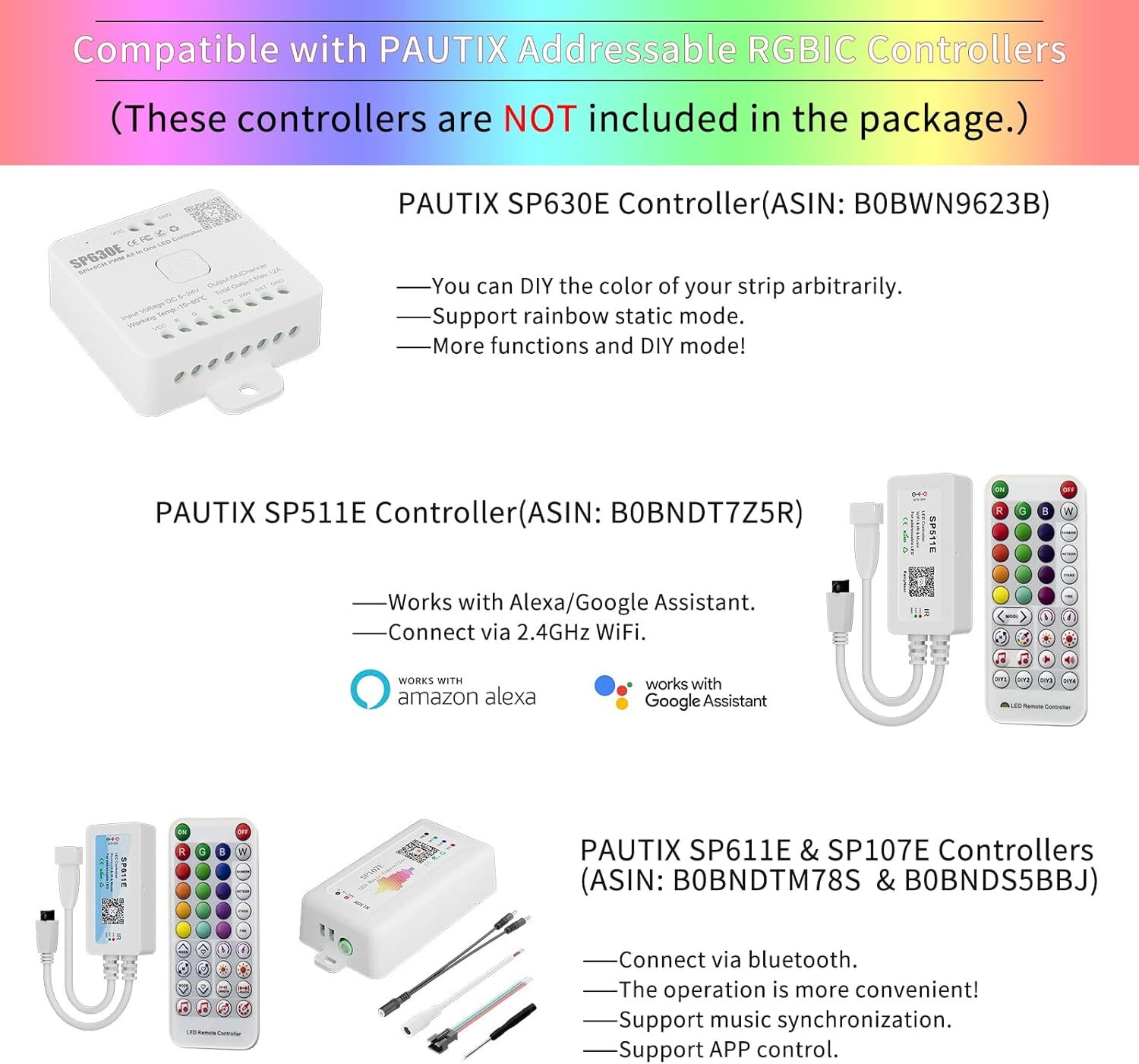 PAUTIX IP65 Waterproof RGB Smart IC COB LED Waterproof-24ft/7.5m-DC24V gallery