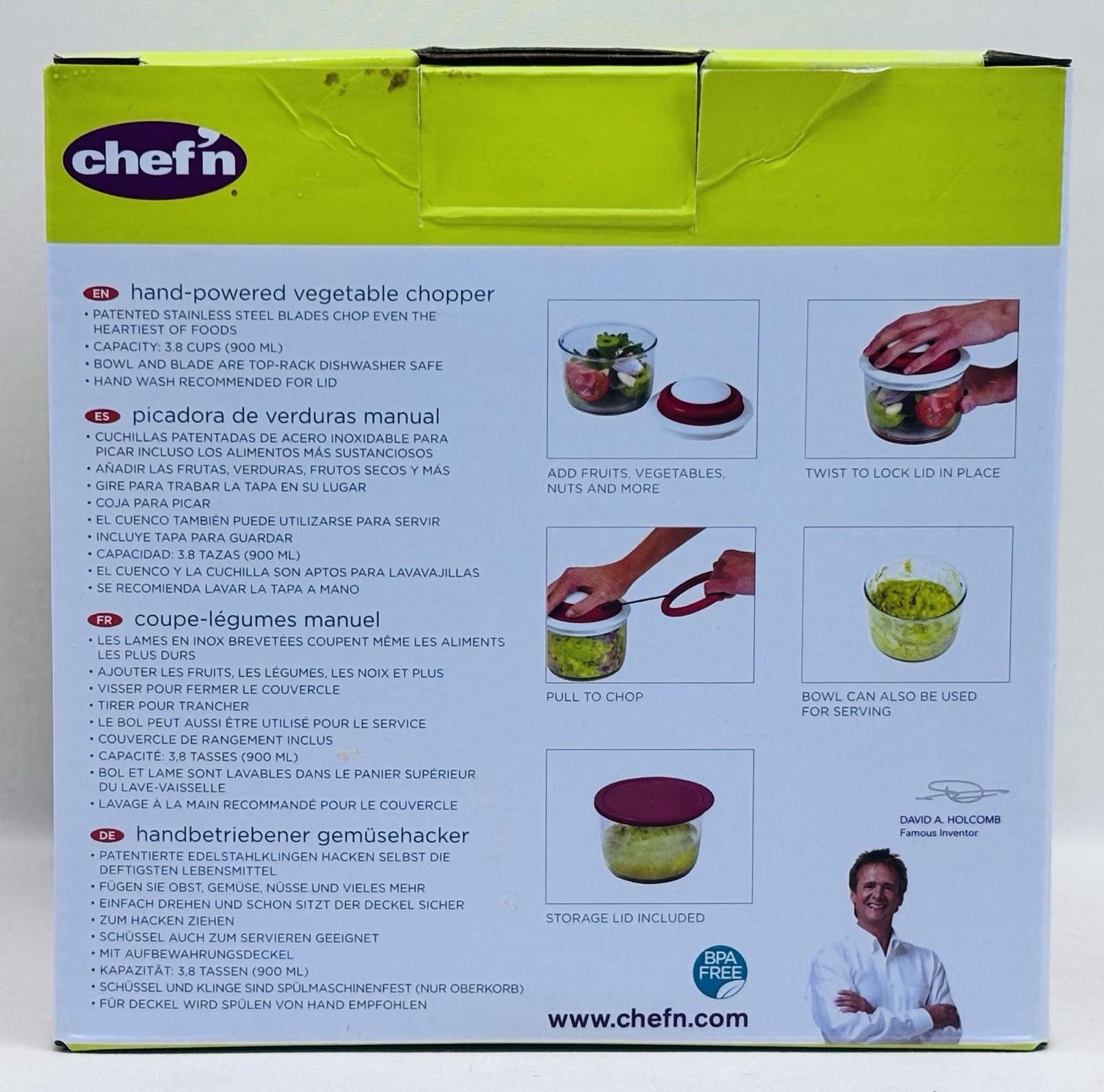 Chef’n VeggiChop Hand Powered Vegetable Chopper Storage Lid 3.8 Cup New gallery