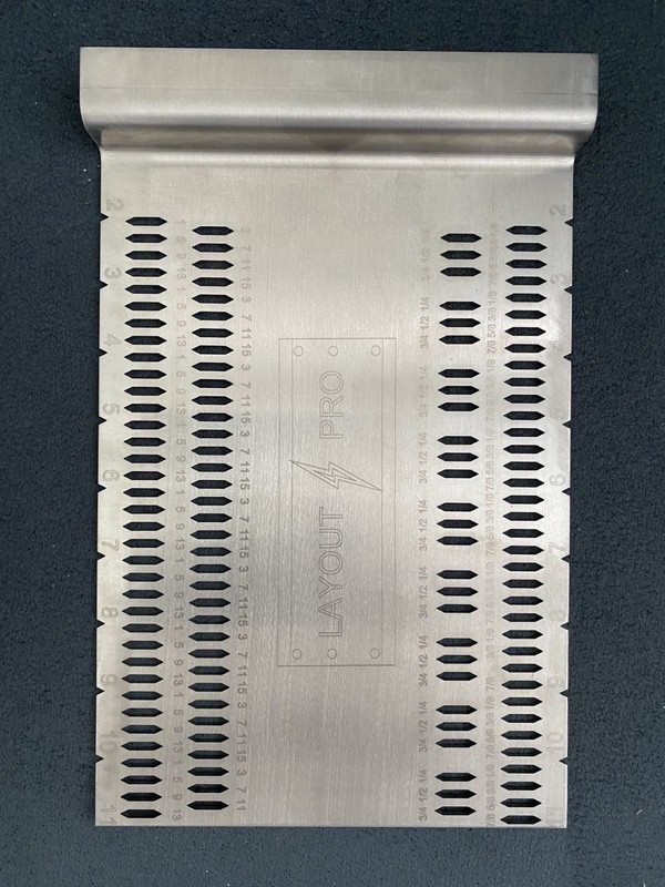 Structural Beam pan layout tool, high grade 304 stainless steel, 3/32x7x11 gallery