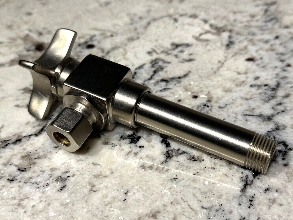 KOHLER 7637-BV 3/8” Single Angle Stop Valve Brushed Nickel No Box No Flange