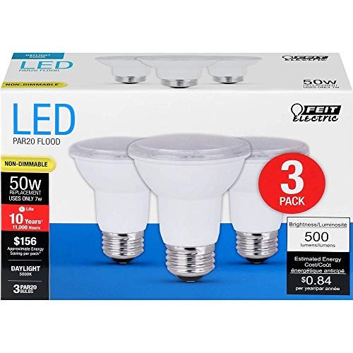 PAR20 LED Light Bulb, 50W Equivalent, Non-Dimmable, 5000K Daylight White, E26 gallery