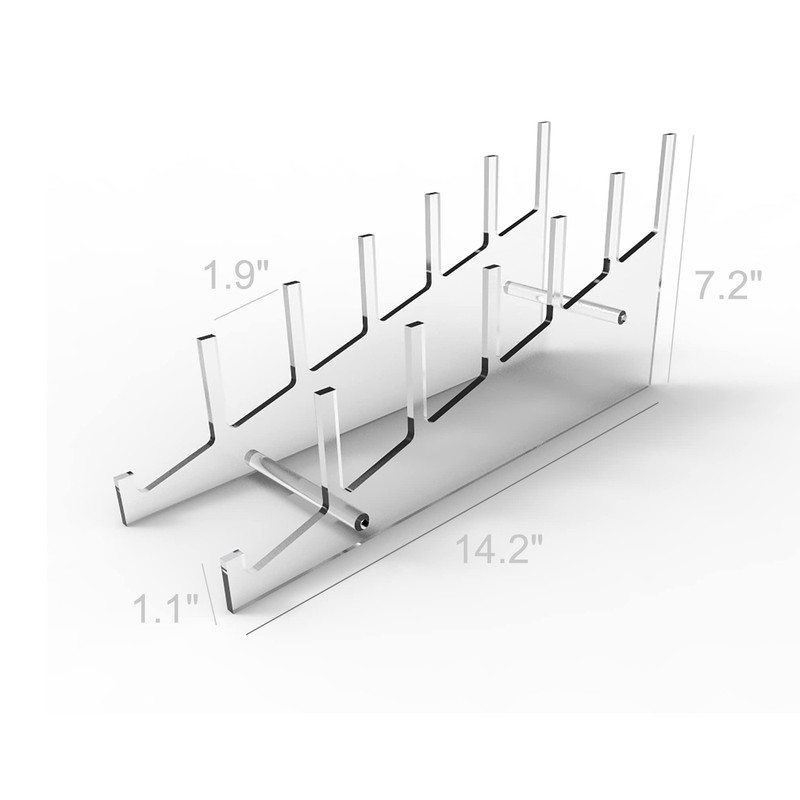 FixtureDisplays® Large Multiple Plate Display Rack Clear Holder 10748 gallery