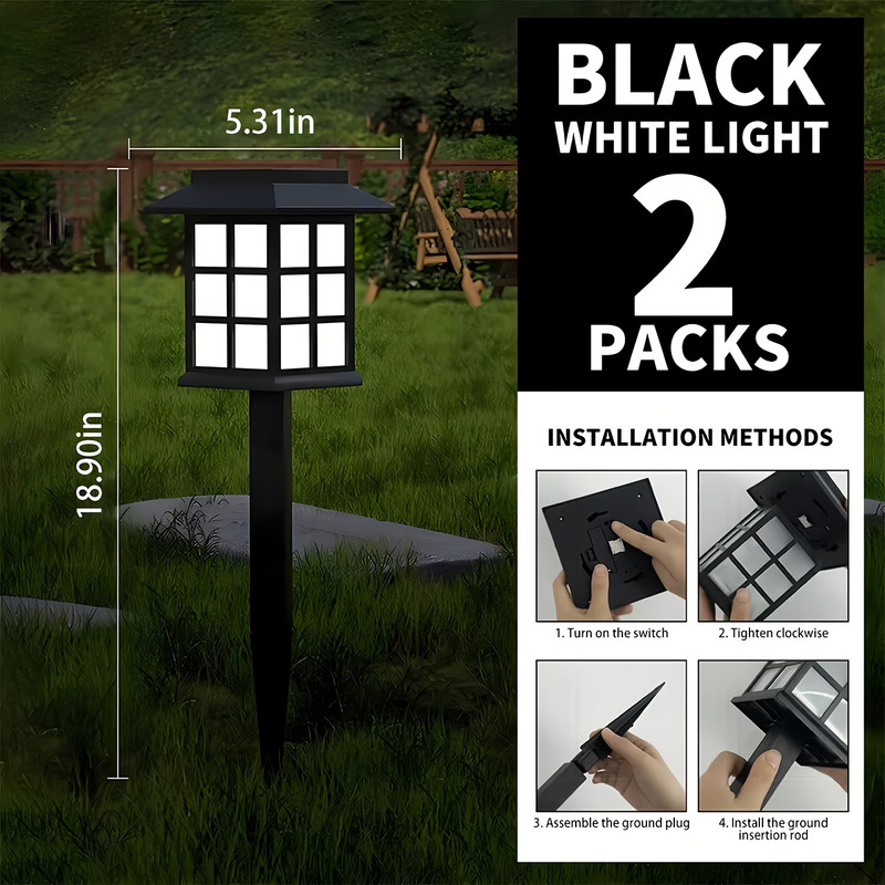 IP44 grade sidewalk lamp solar pathway lights outdoor 1700mAh battery gallery