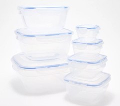 LocknLock 7-Piece Nestable Zen Containers w/ Handle Lid K98067 Clear