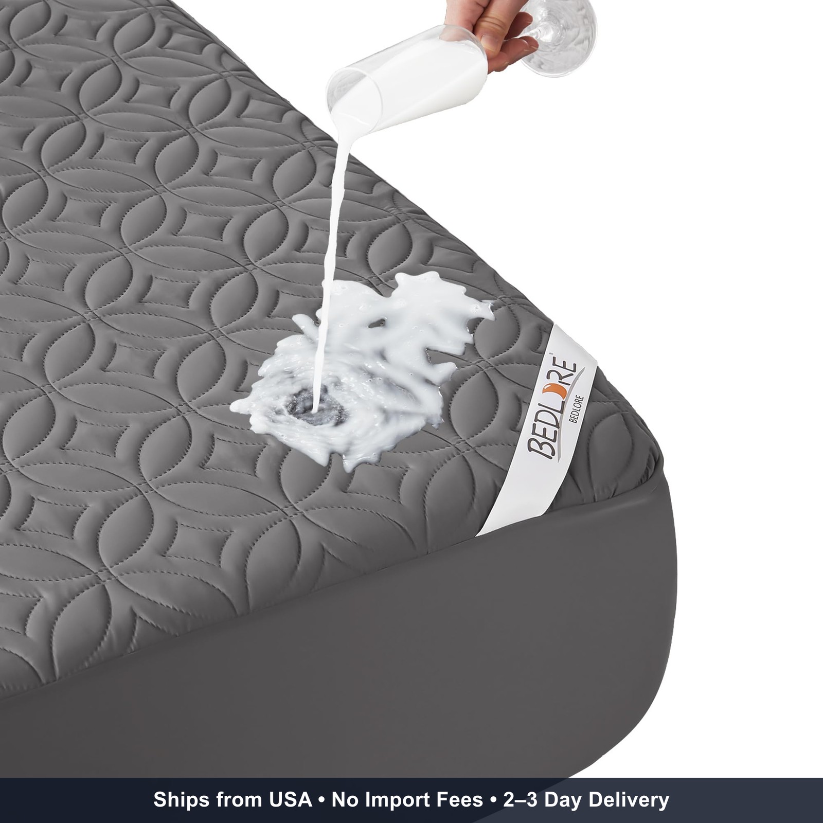 BEDLORE Waterproof Mattress Protector, Queen Size Mattress Pad Noiseless with De gallery