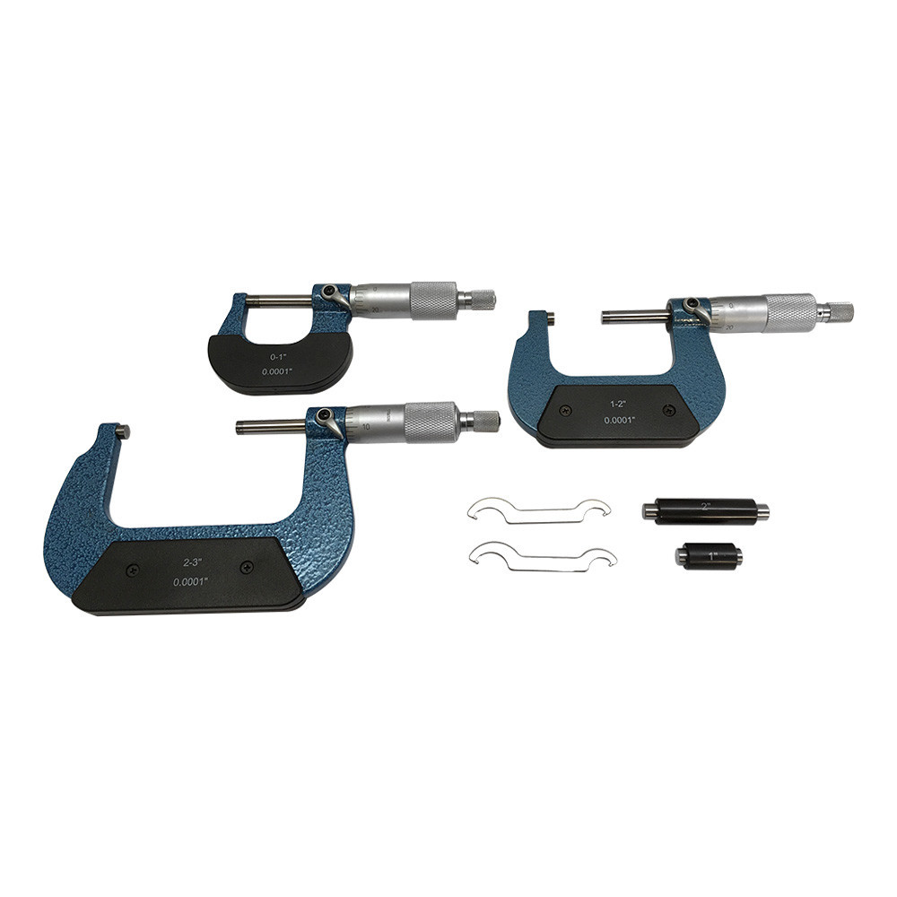Set Of 3 Pcs 0-3 Inch Outside Micrometer 0.0001 Inch 1-2 Inch Stick Bar Gauge gallery