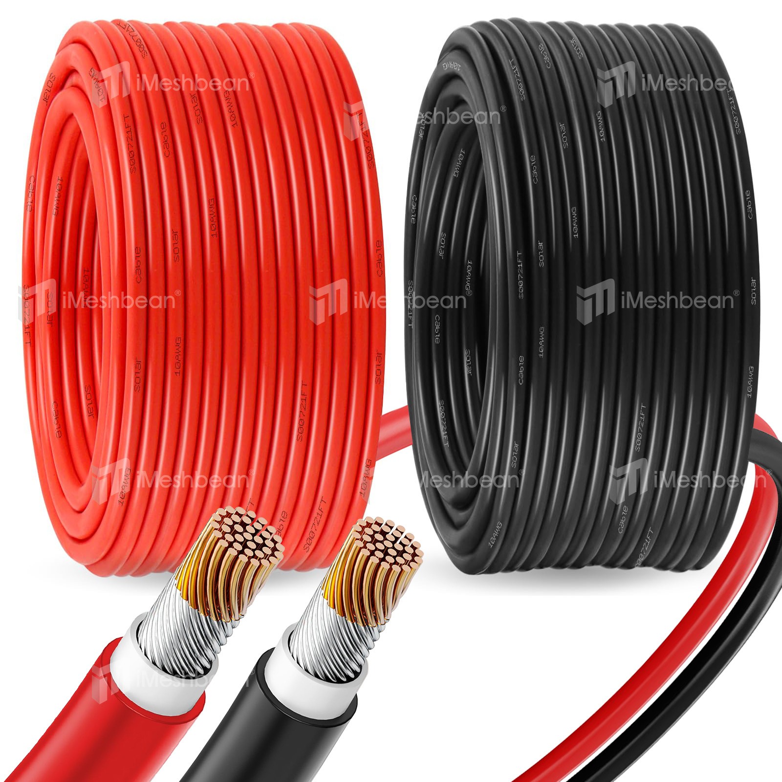 10AWG 100FT Solar Panel Extension Cable Tinned Copper Solar Cable 6mm² PV Wire gallery