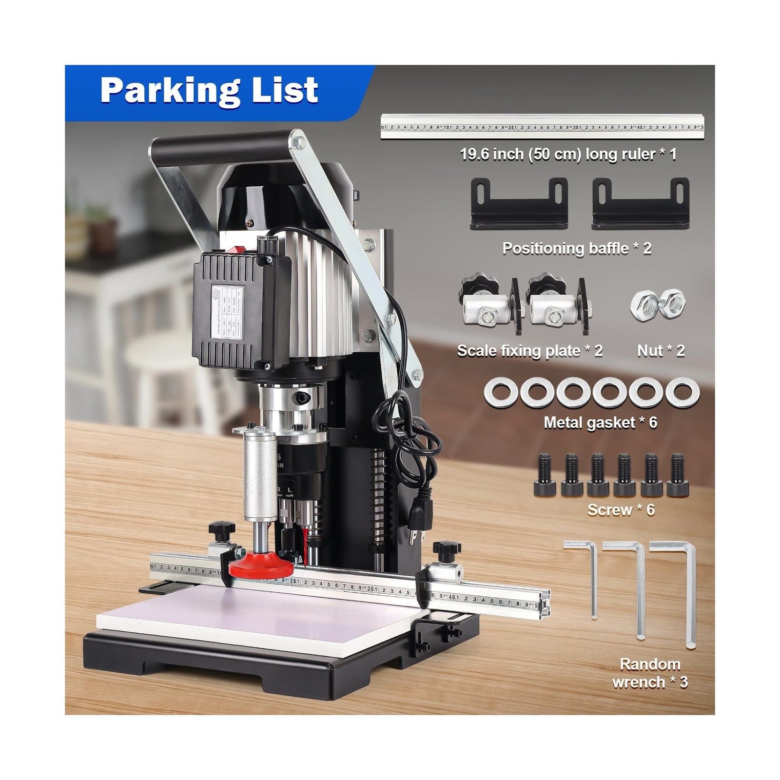 45-9.5mm Manual Hinge Drilling Machine Woodworking Boring 1100w 2840 RPM Bori... gallery