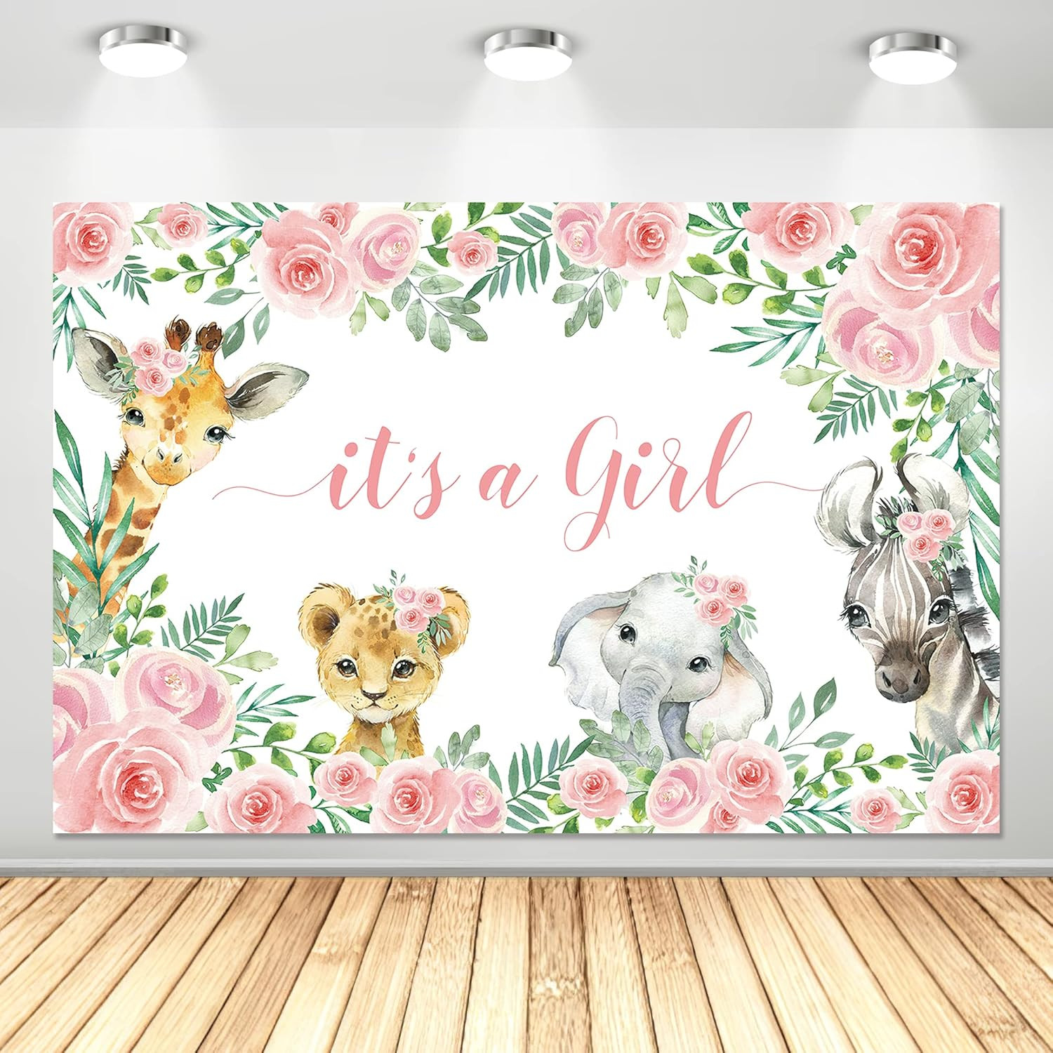 Safari Baby Shower Backdrop Decorations, Jungle Animal Theme Baby Shower Party S gallery