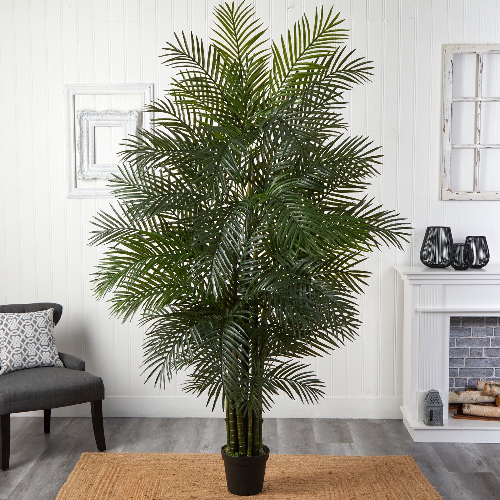 7.5' Artificial Areca Tropical Palm Tree UV (Indoor/Outdoor). Retail $645 gallery