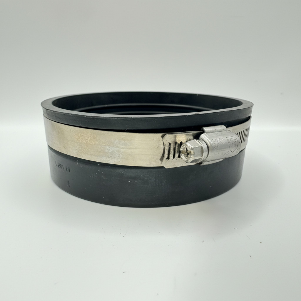 Flexible Rubber End Cap with Stainless Steel - Available in 1-1/2", 2", 3", 4" gallery