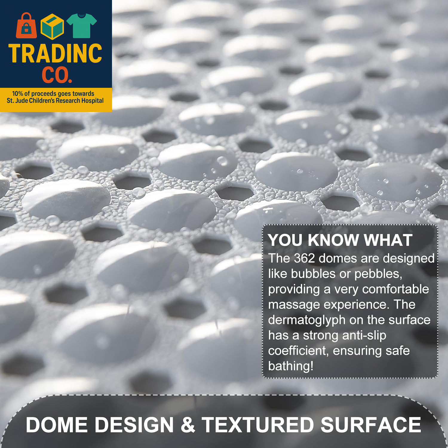 Non-Slip Extra Large Bath Mat 40x16 Inch, Machine Washable with Drain Holes gallery