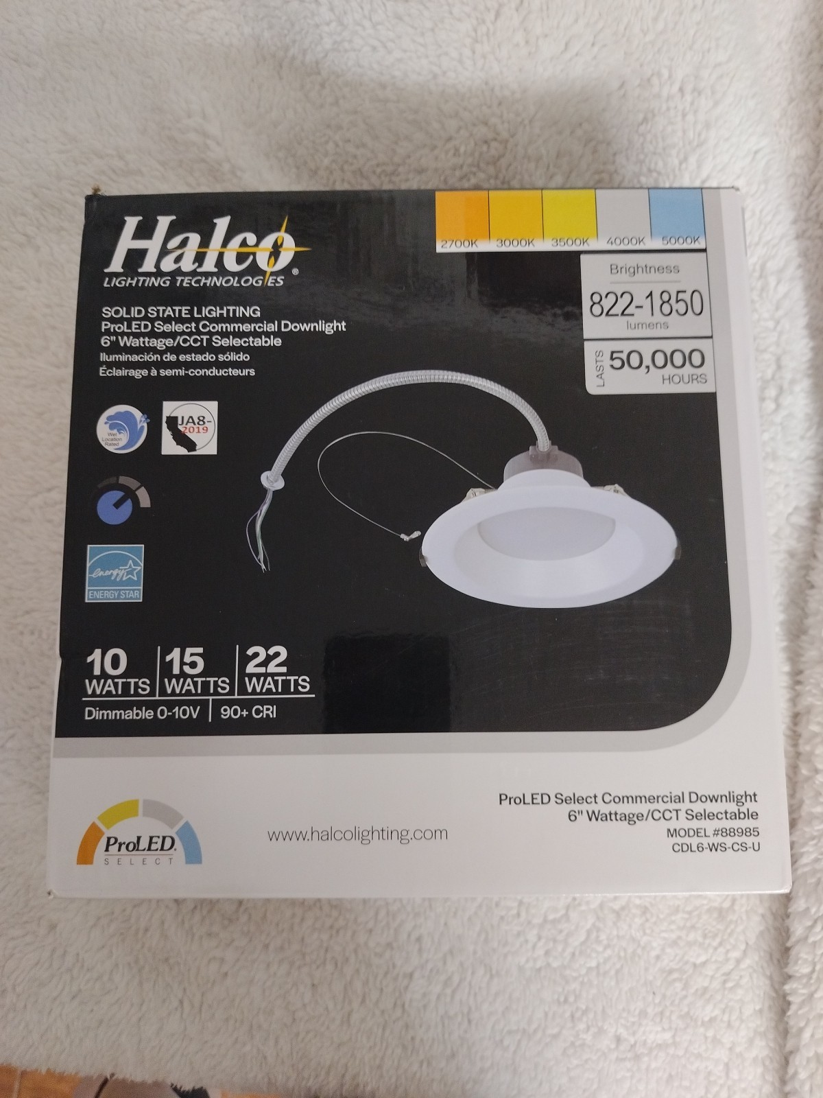 Halco ProLED 88985 6 in. Commercial Can Retrofit 120-277 Volt 1850lm 0-10V Dim gallery