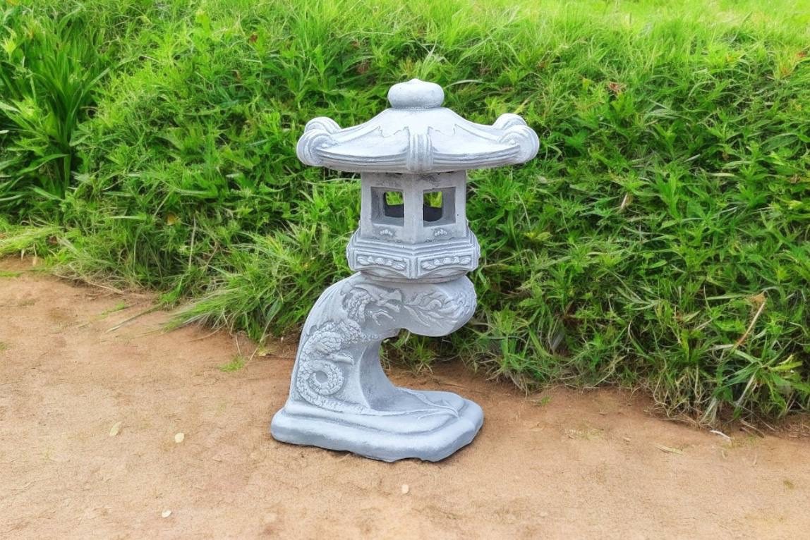 Concrete Japanese Lantern Garden Statue Outdoor Zen Decor Pagoda Sculpture gallery