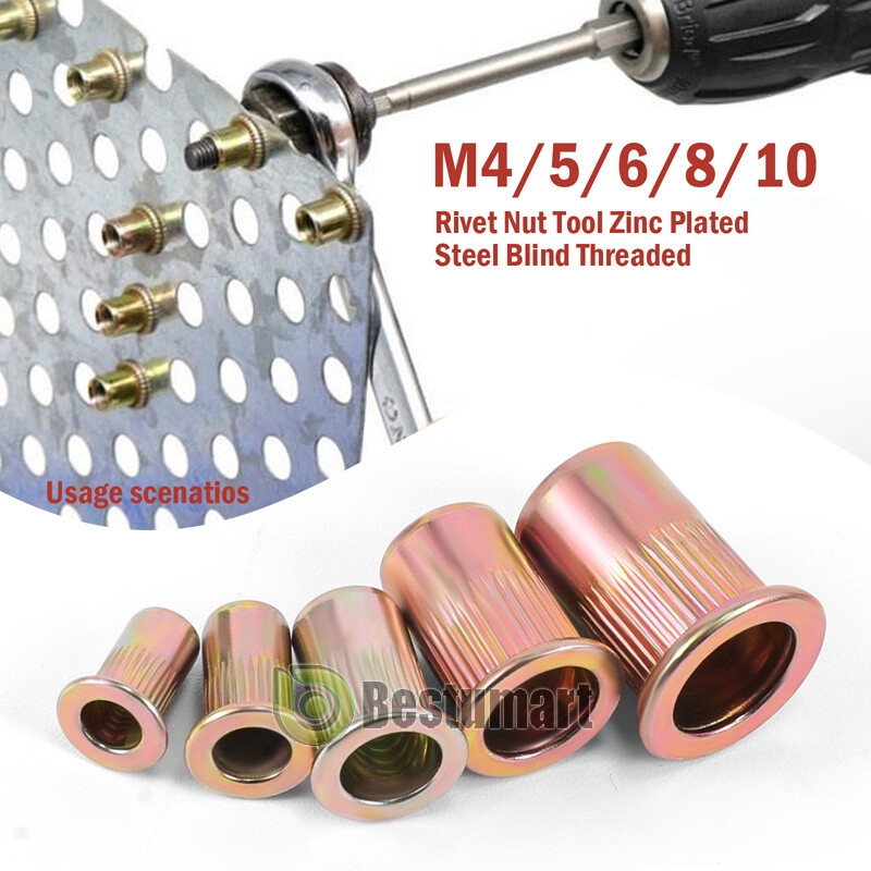 120pcs Rivet Nut Kit Rivnut Gun Nut Setter Thread Setting Nutsert Tool Metri+Box gallery