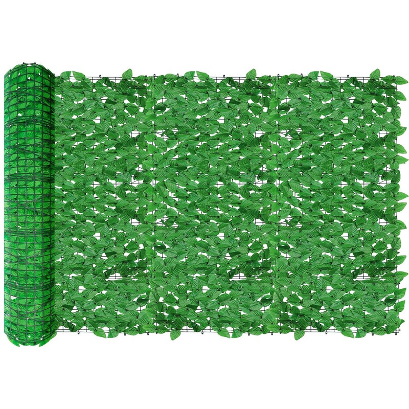 6'x14' Artificial Faux Laurel Leaf Privacy Fence Panel Screen Wall Hedge Decor L gallery