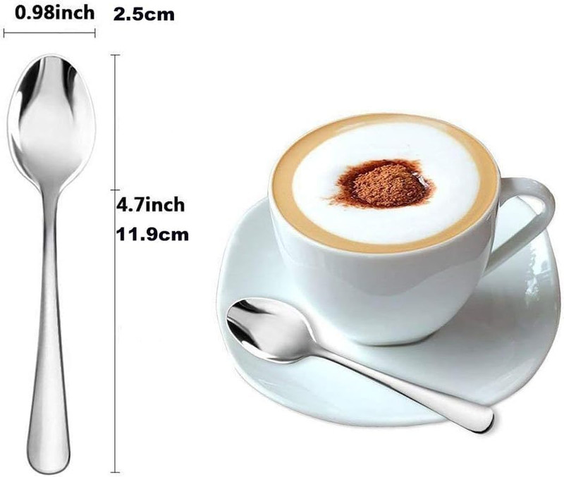 Demitasse Espresso Spoons, Mini Coffee Spoon, 4.7 Inches Stainless Steel Small S gallery