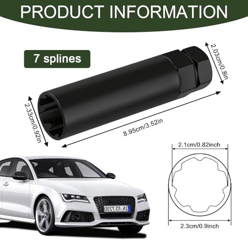 6 Spline Lug Nut Socket, Black Spline Locking Lug Nut Removal Tool, 7 Spline gallery
