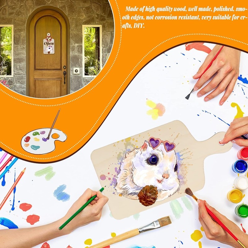 Compatible with Various Crafts 16 Pack Unfinished Wooden Cutting Boards with ... gallery