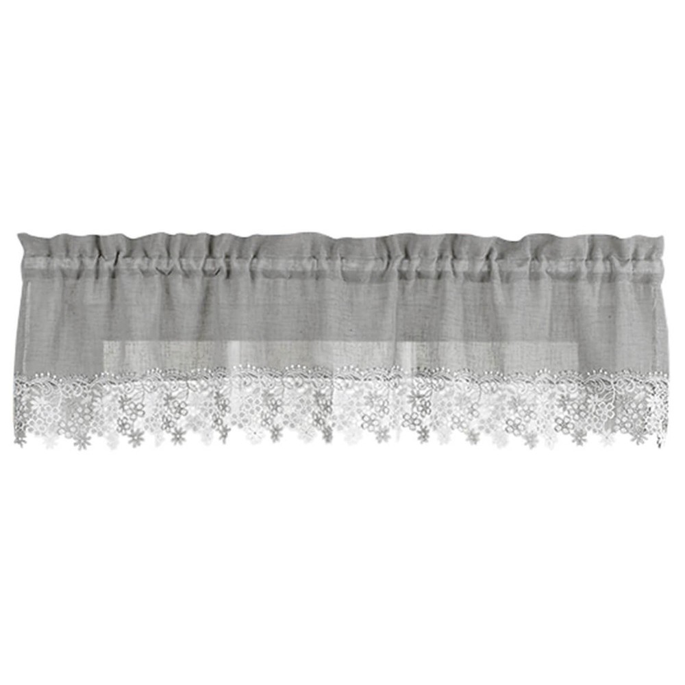 Fox Valley Traders Collections Etc Lillian Swag Valance, 12"W x 58"L, Gray