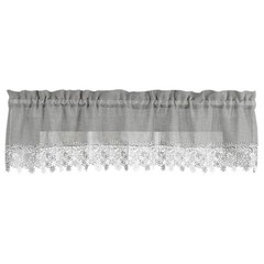 Fox Valley Traders Collections Etc Lillian Swag Valance, 12″W x 58″L, Gray