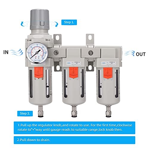 Three Stage Air Drying System - 5 Micron Particulate Filter, 0.5＆0.01 3/8" NPT gallery
