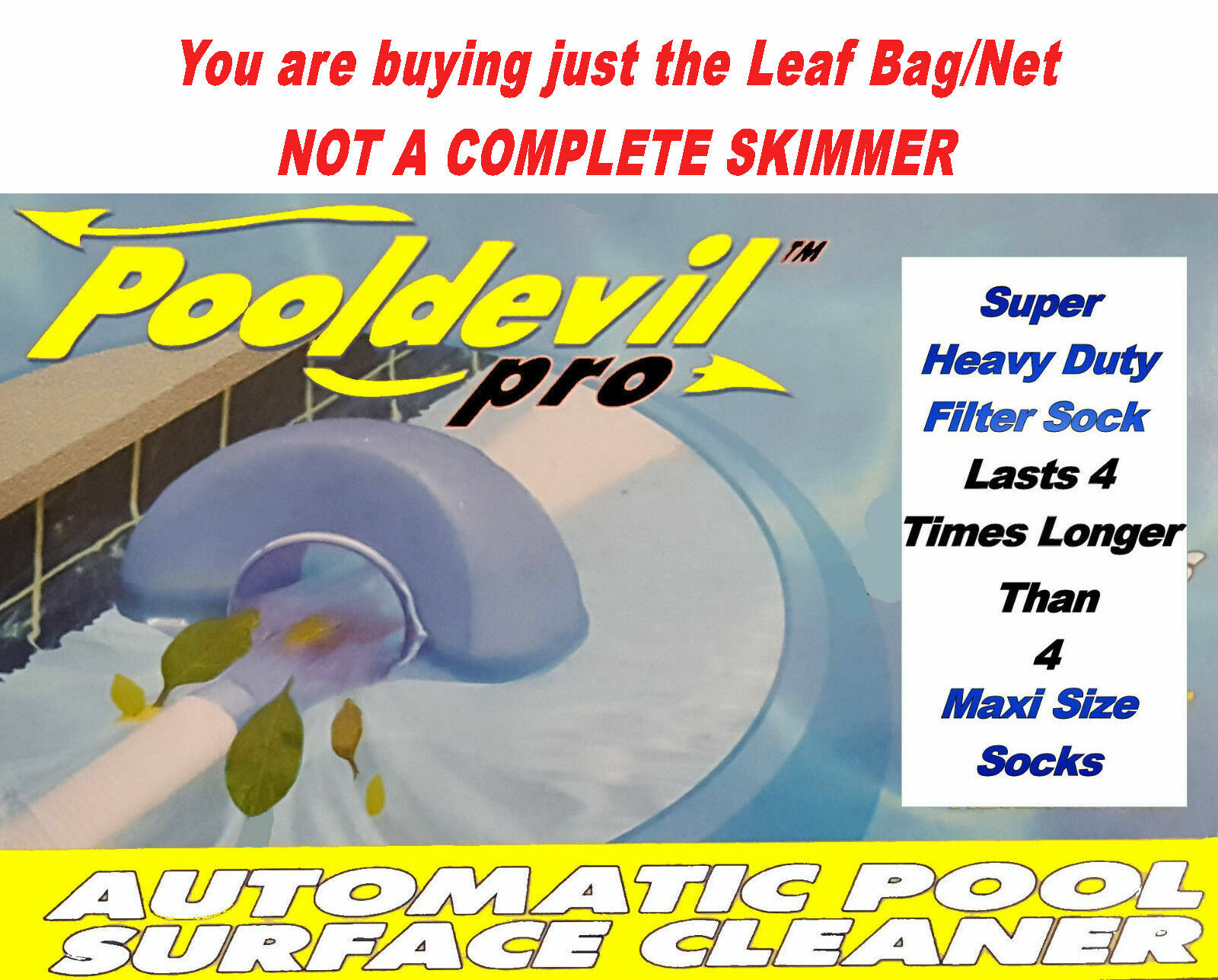 PoolDevil Bag Pool Devil Net Automatic Surface Skimmer Super HD Filter Replace gallery