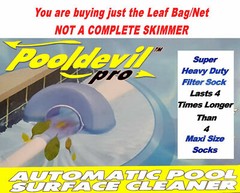 PoolDevil Bag Pool Devil Net Automatic Surface Skimmer Super HD Filter Replace