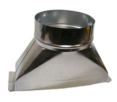 6″ Aluminum Rectangular To Round Duct Vent Range Hood Universal Microwave Vent