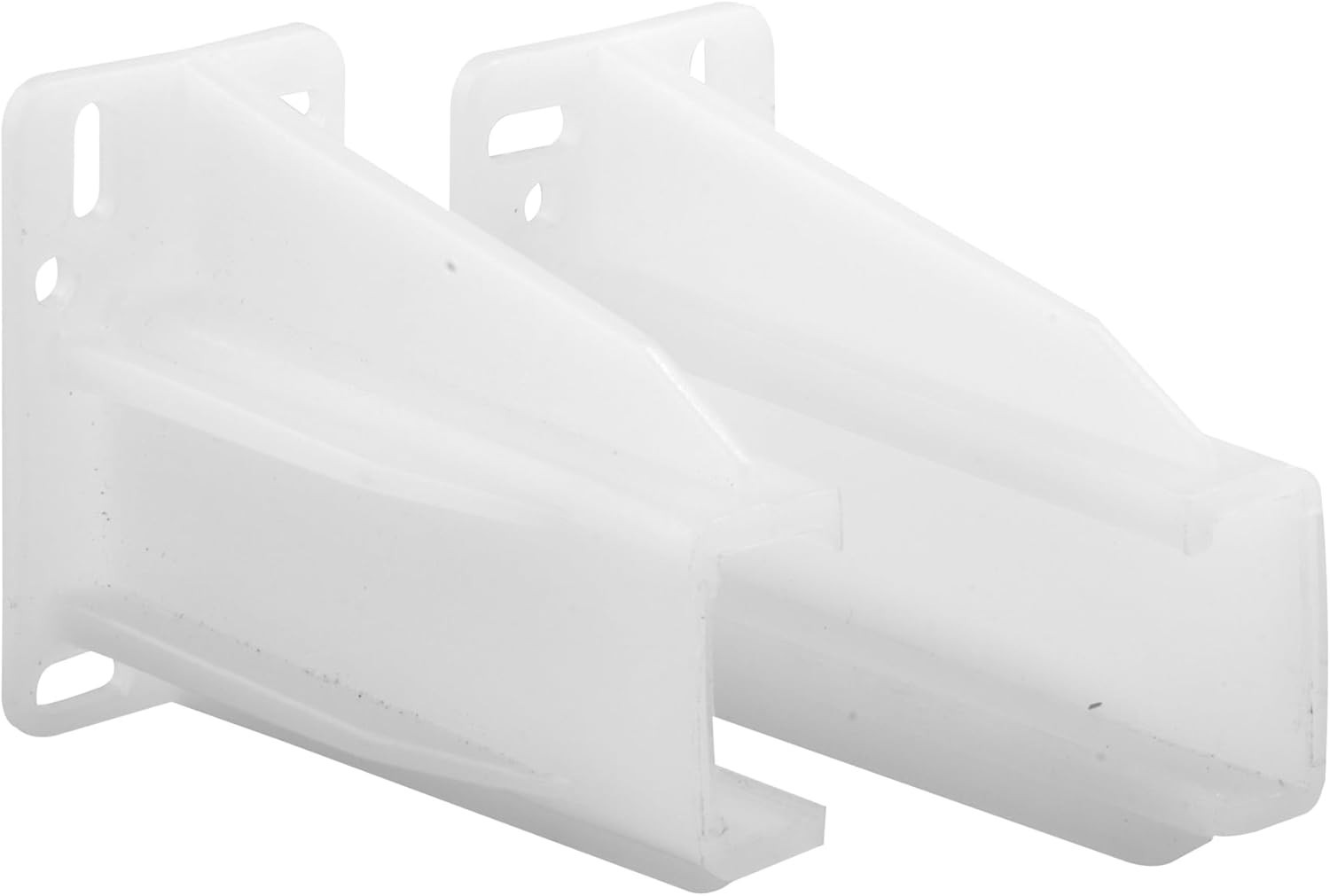 White Plastic Drawer Track Back Plates for Side-Mounted Glides, Easy Install gallery
